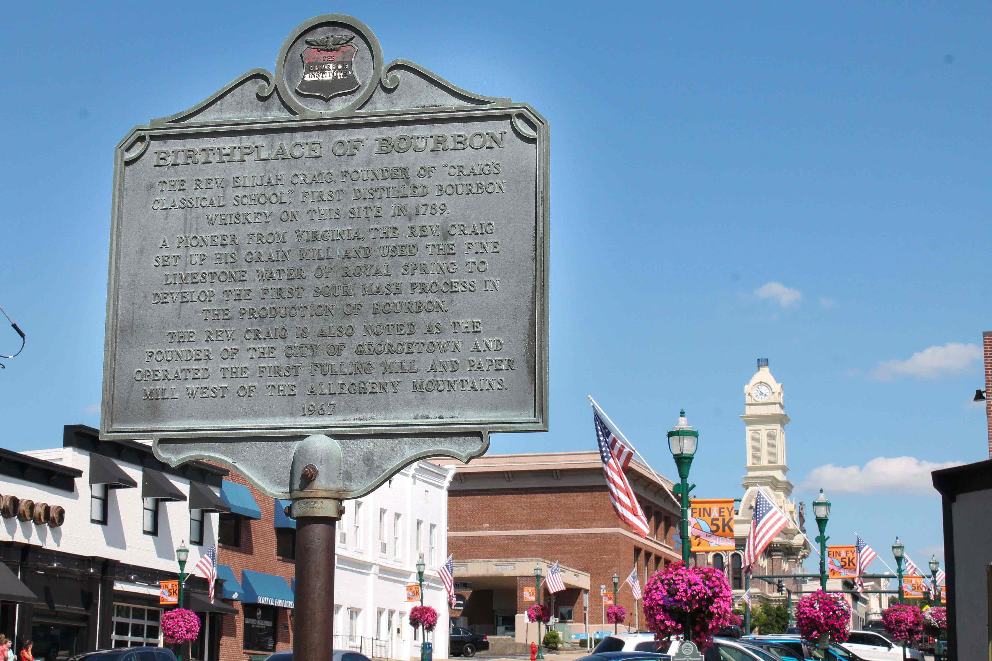 birthplace of bourbon sign royal springs park